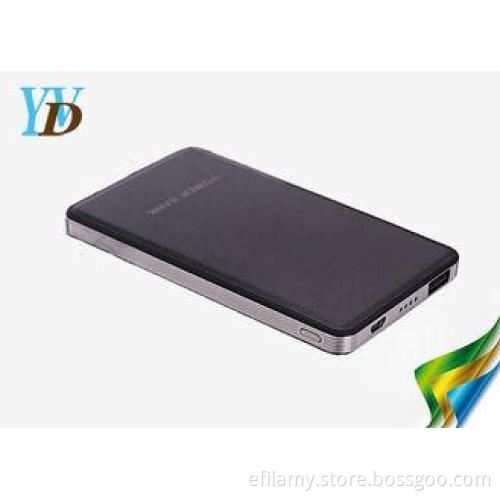 Portable Ultra-thin Hard Leather Li-polymer Power Bank Exte